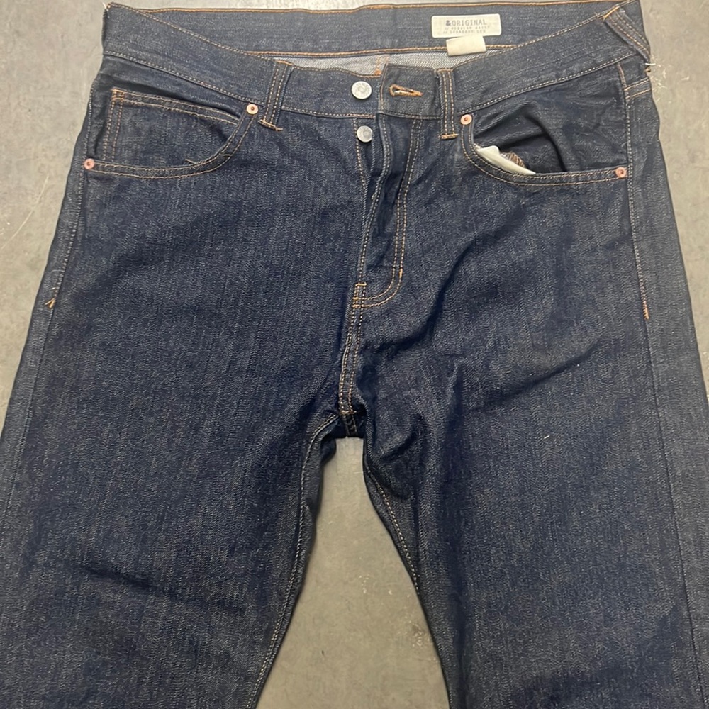Blue denim jeans